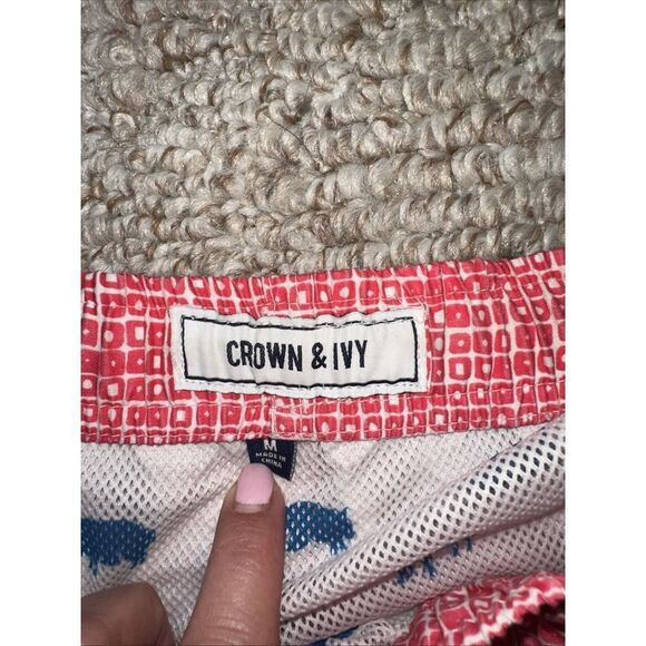 Crown & Ivy ROOSTER Swimwear Trunks Mens Size MEDIUM EUC - Picture 3 of 4